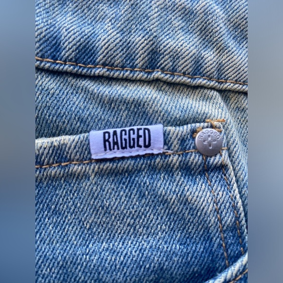 Anthropologie The Ragged Priest Blue Relaxed Wide Fit Jeans with Natural Fading - Picture 3 of 11